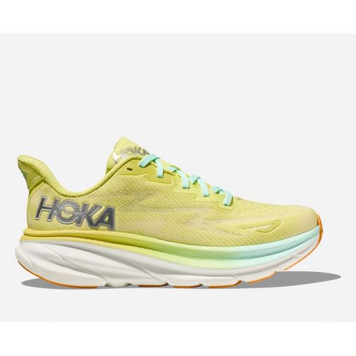 HOKA Clifton 9 Schuhe für Damen in Citrus Glow/Sunlit Ocean Größe 36 2/3 | Straße