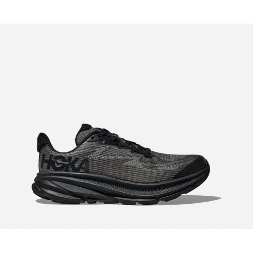 HOKA Clifton 9 Schuhe für Kinder in Black/Carbon Black Größe 40 2/3 | Straße