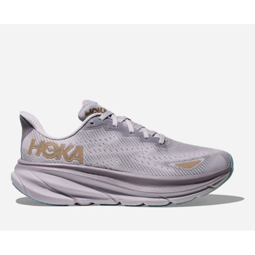 HOKA Clifton 9 GORE-TEX Schuhe für Damen in Foggy Grey/Ash Grey Größe 42 | Straße