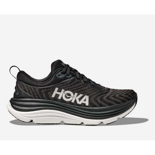 HOKA Gaviota 5 Schuhe für Herren in Black/White Größe 49 1/3 | Straße
