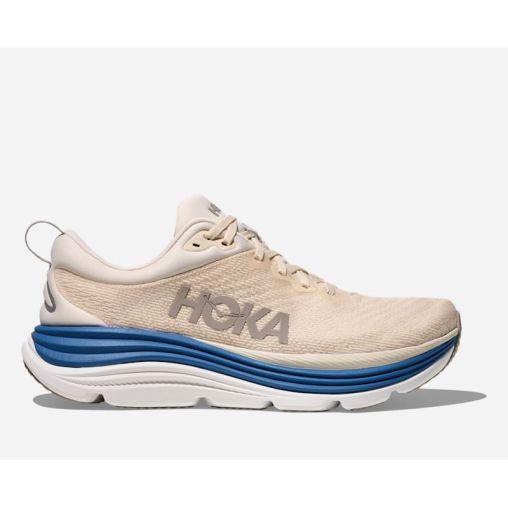 HOKA Gaviota 5 Schuhe für Herren in Birch/Foggy Night Größe 46 Weit | Straße