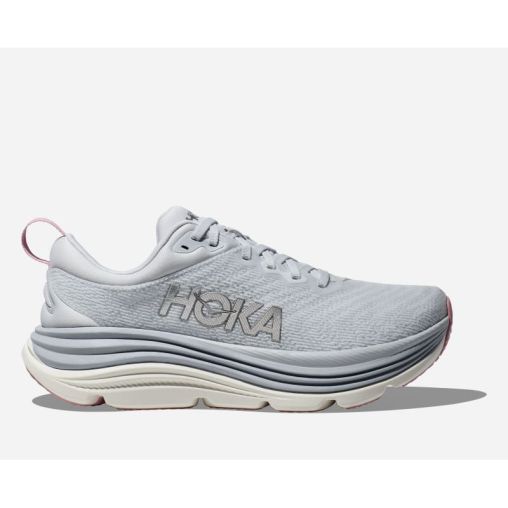 HOKA Gaviota 5 Schuhe für Damen in Sea Ice/Pink Twilight Größe 44 Weit | Straße