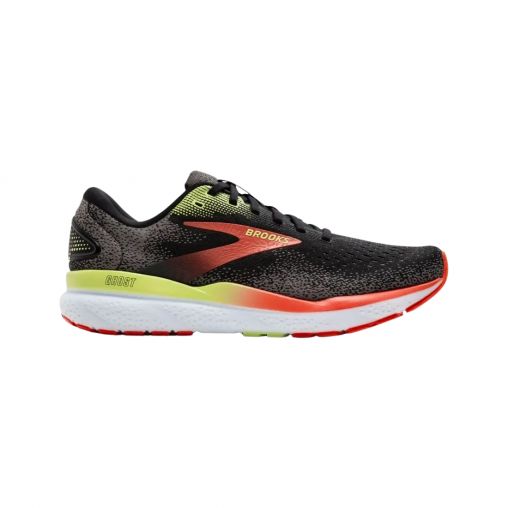 BROOKS GHOST 16 Laufschuhe Herren Black/Mandarin Red/Green 2E (breit) 40