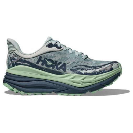 hoka stinson 7 trailrunning schuhe blau grun damen
