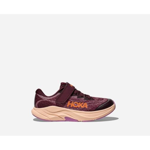 HOKA Rincon 4 Schuhe für Kinder in Black Cherry/Classic Mauve Größe 28 2/3K | Straße