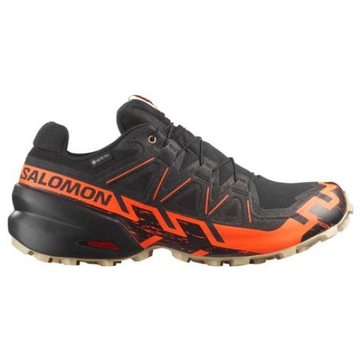 salomon speedcross 6 gtx trailrunning schuhe schwarz orange herren