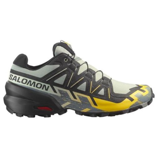 salomon speedcross 6 trailrunning schuhe grau gelb herren
