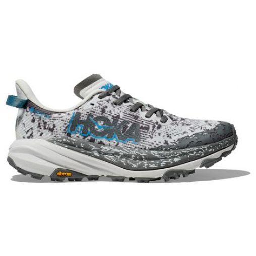 hoka speedgoat 6 gtx trailrunning schuhe grau blau damen