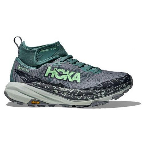 hoka speedgoat 6 mid gtx trailrunning schuhe blau damen