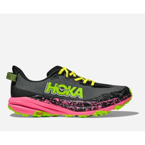 HOKA Speedgoat 6 Schuhe für Herren in Black/Neon Rose Größe 40 | Gelände