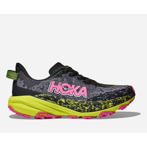 HOKA Speedgoat 6 Schuhe für Damen in Black/Neon Hoka Citrus Größe 39 1/3 | Gelände