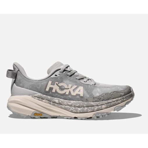 HOKA Speedgoat 6 Schuhe für Damen in Cosmic Grey/Alabaster Größe 36 2/3 | Gelände