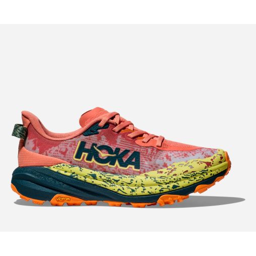 HOKA Speedgoat 6 Schuhe für Damen in Feldspar/Blue Twilight Größe 42 | Gelände