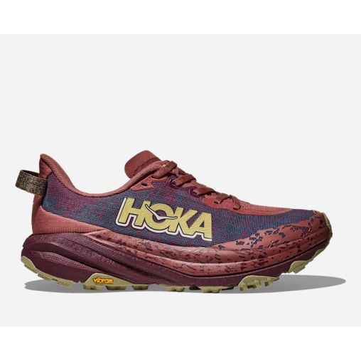 HOKA Speedgoat 6 Schuhe für Damen in Rouge/Black Cherry Größe 40 | Gelände