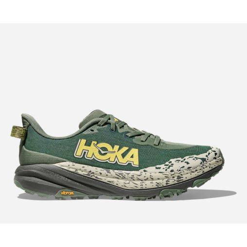 HOKA Speedgoat 6 Schuhe für Herren in Fern/Asphalt Grey Größe 41 1/3 Weit | Gelände