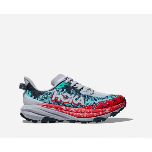 HOKA Speedgoat 6 Schuhe für Kinder in Gull/Stormy Skies Größe 36 | Gelände