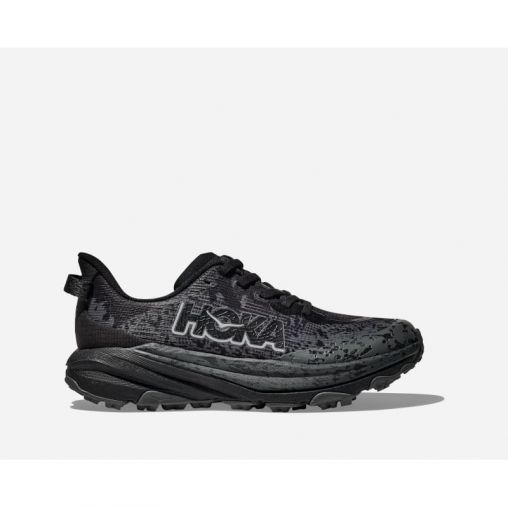 HOKA Speedgoat 6 Schuhe für Kinder in Obsidian/Outer Orbit Größe 38 2/3 | Gelände