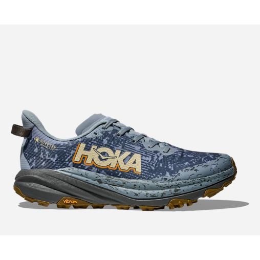 HOKA Speedgoat 6 GORE-TEX Schuhe für Herren in Washed Blue/Asphalt Grey Größe 48 | Gelände