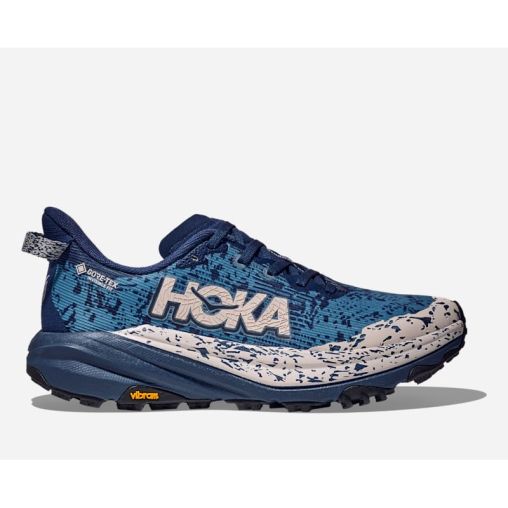 HOKA Speedgoat 6 GORE-TEX Schuhe für Damen in Midnight Blue/Alpine Blue Größe 42 | Gelände