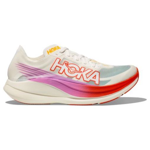 hoka rocket x 2 laufschuhe weis rot pink unisex