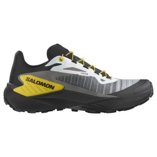 salomon genesis trailrunning schuhe weis schwarz gelb herren
