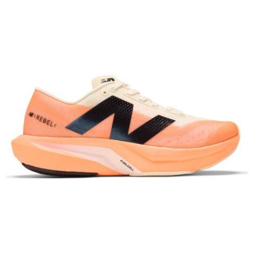 new balance fuelcell rebel v4 orange weis damen running schuhe