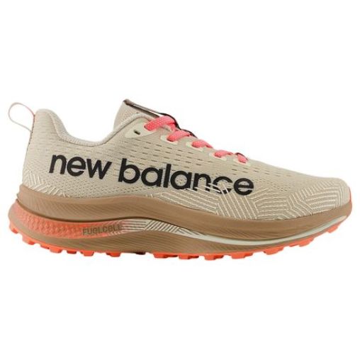trailrunning schuhe new balance fuelcell supercomp trail beige rot frau