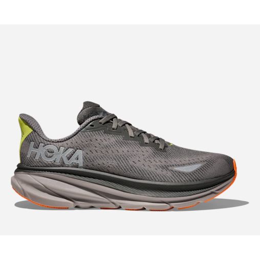 HOKA Clifton 9 GORE-TEX Schuhe für Herren in Asphalt Grey/Gravel Größe 46 | Straße