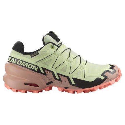 salomon speedcross 6 gtx trailrunning schuhe grun pink damen