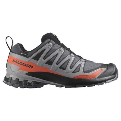 salomon xa pro 3d v9 gtx trailrunning schuhe grau rot herren