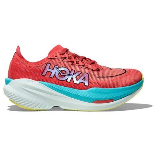 hoka mach x 2 running schuhe pink blau damen