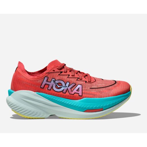 HOKA Mach X 2 Schuhe für Damen in Grapefruit/Electric Coral Größe 39 1/3 | Straße